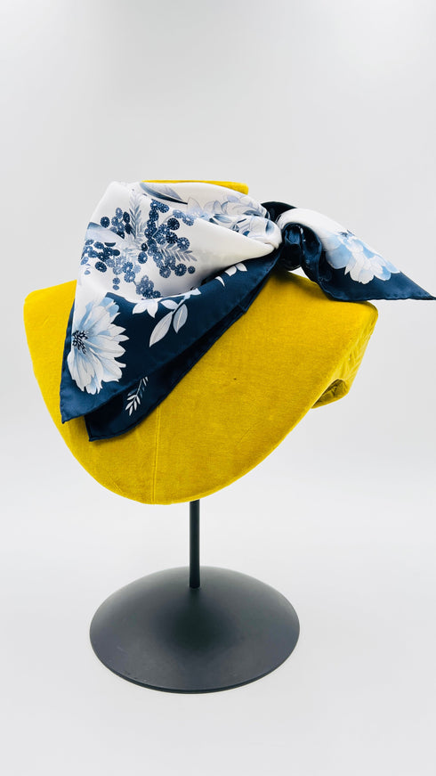 Foulard fiori fragole seta