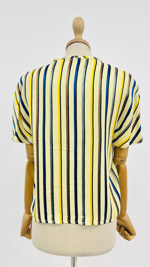 Camicia girocollo a righe