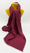 Sciarpa sfrangiata bordeaux