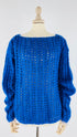 Maglione traforato blu