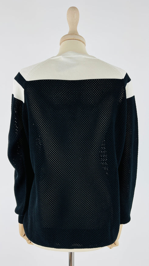 Maglia seta-cotone traforato