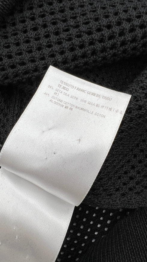 Maglia seta-cotone traforato