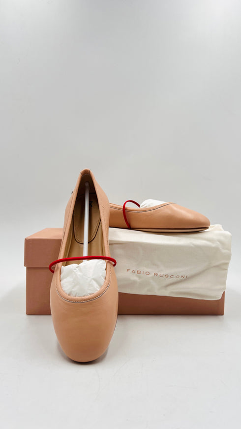 Ballerine in pelle cipria