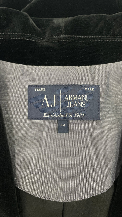 Blazer in velluto nero