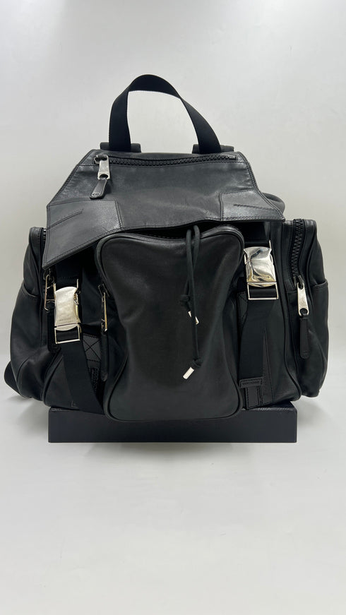 Zaino in pelle nera