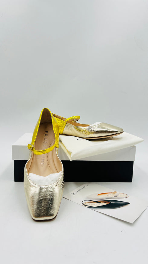 Ballerine “Mary Jane” argento/oro