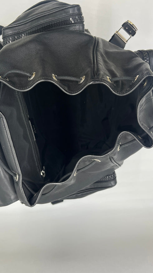 Zaino in pelle nera