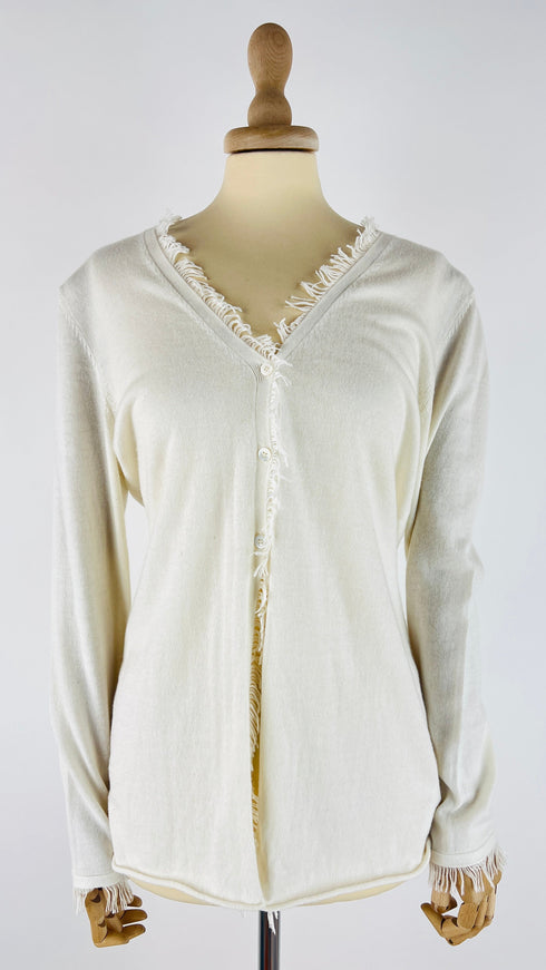 Cardigan sfrangiato