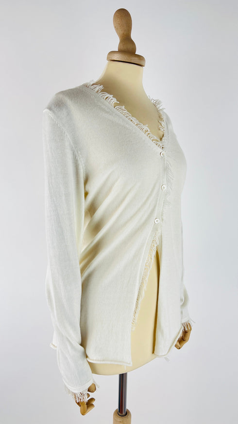 Cardigan sfrangiato