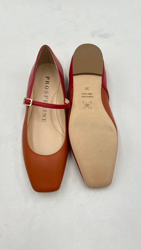 Ballerine “Mary Jane” arancio/rosso