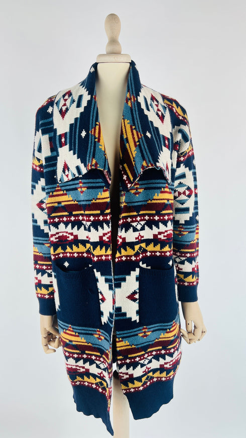 Cardigan geometrico