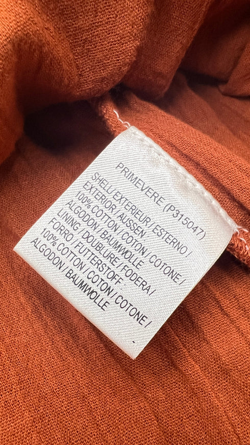 Abito lungo con inserti e cartellino