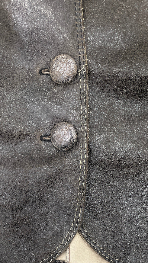 Blazer in pelle metalizzata vintage