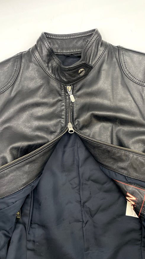 Giacca motococlista in pelle