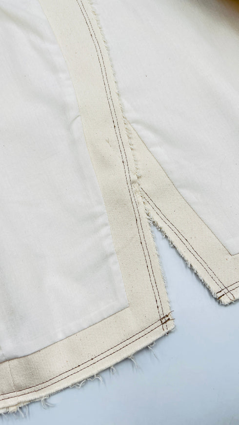 Blazer corto denim sfrangiato