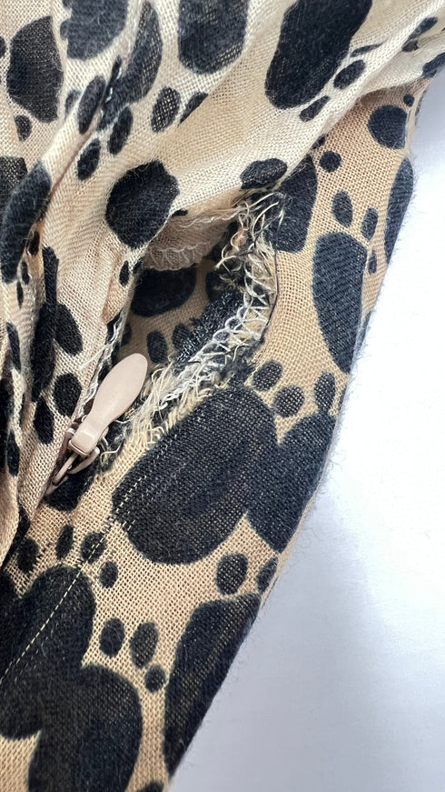 Abito mini stampa zampe