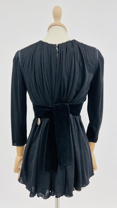 T-shirt cinta in velluto