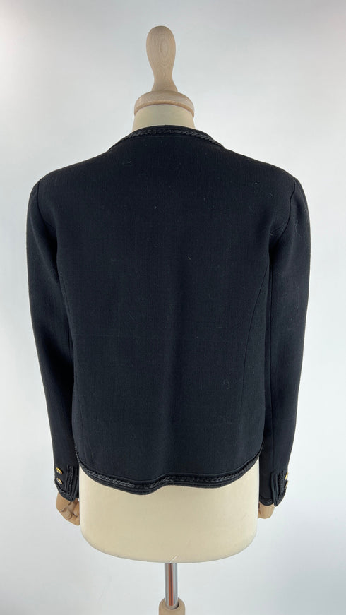 Giacca nera in crepe