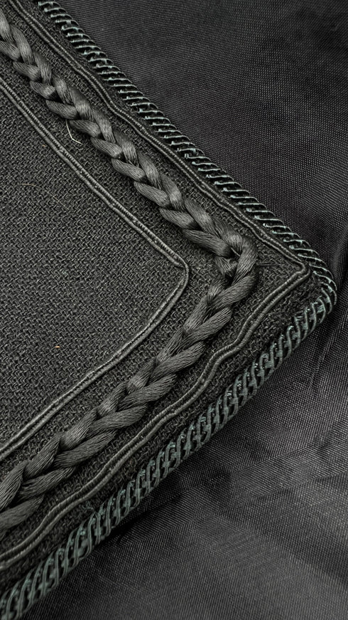 Giacca nera in crepe