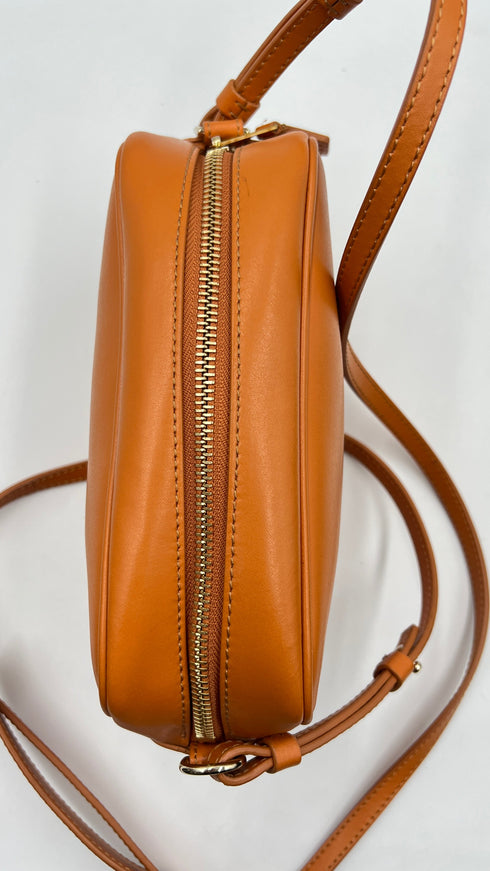 Tracolla pelle arancione
