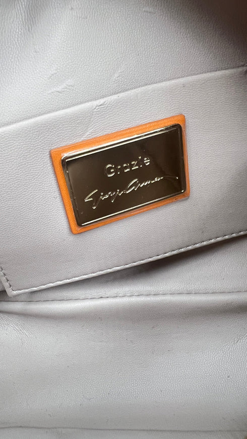 Tracolla pelle arancione