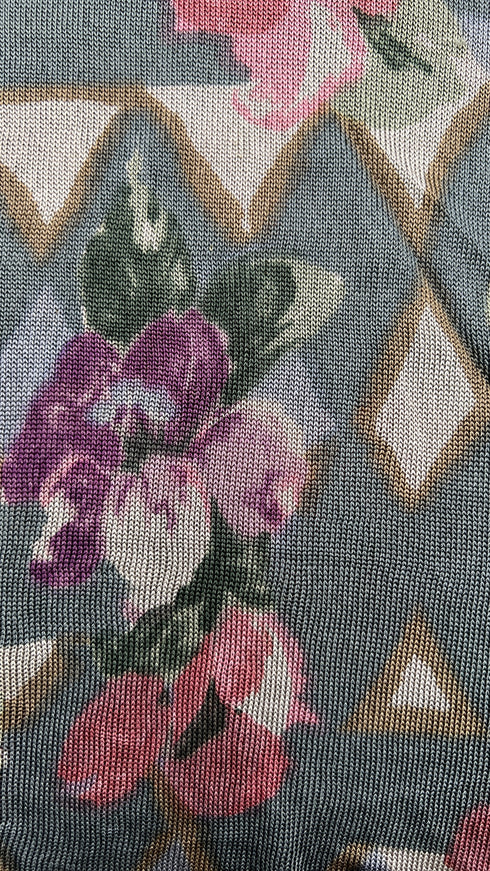 Maglia girocollo a fiori