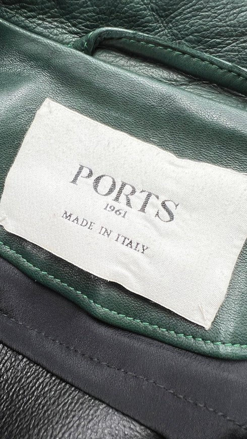 Trench doppiopetto in pelle