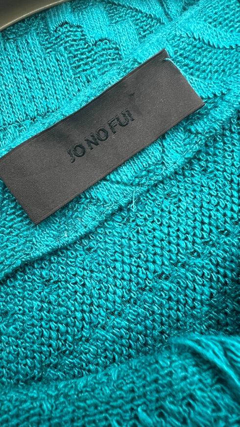 Cardigan girocollo sfrangiato