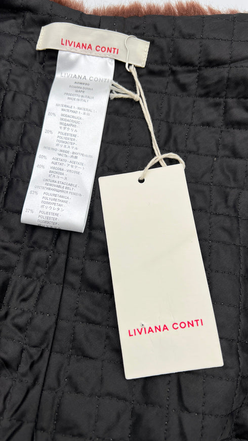 Collo in ecopelliccia con cartellino