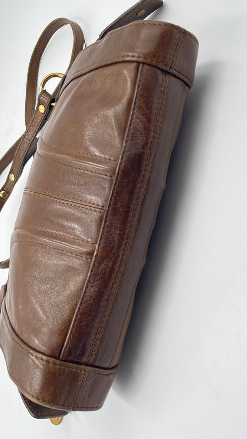 Borsa a tracolla marrone