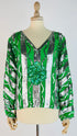 Blusa seta e paillettes