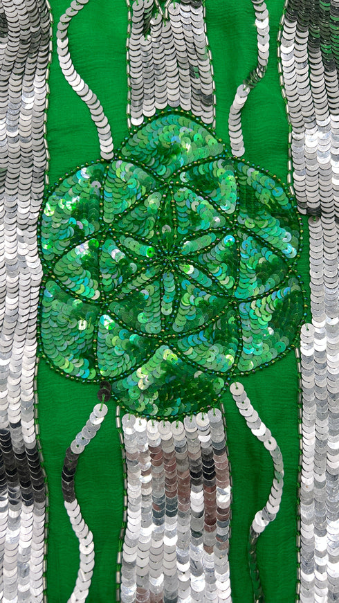 Blusa seta e paillettes