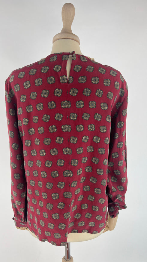 Blusa collo in pizzo