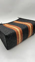 Borsa in raffia a righe