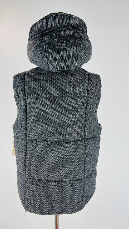 Gilet imbottito con cappuccio