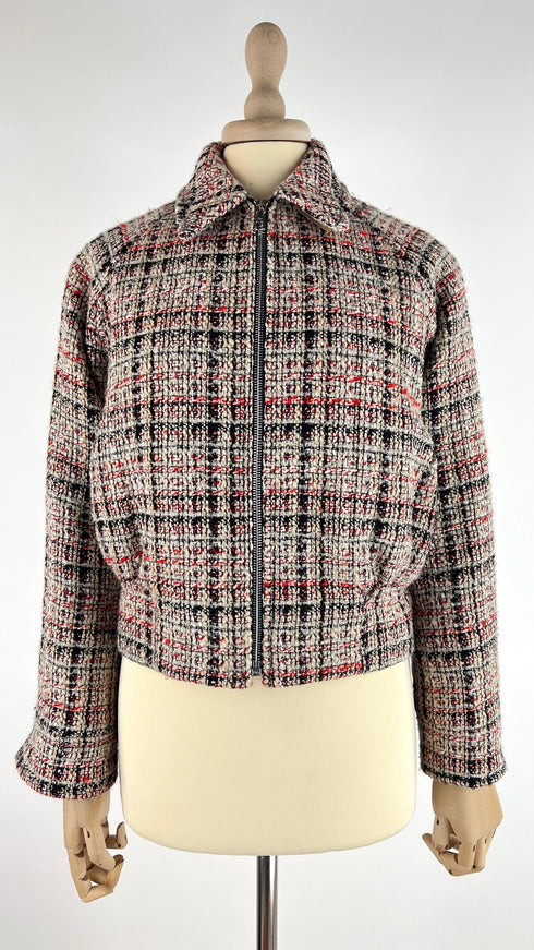 Giacca tweed zip