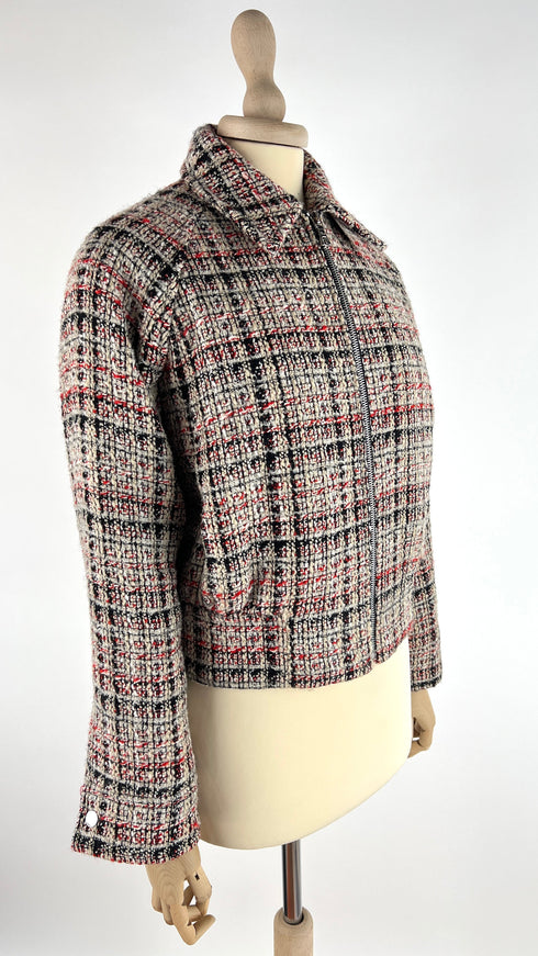 Giacca tweed zip
