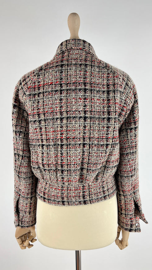 Giacca tweed zip