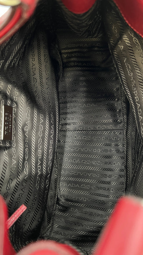 Borsa a mano "moon" rossa