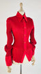 Camicia plissé rossa