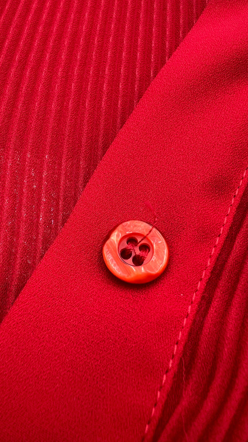 Camicia plissé rossa