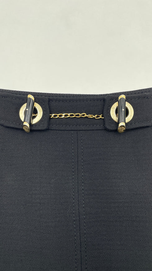 Gonna corta in crepe di lana