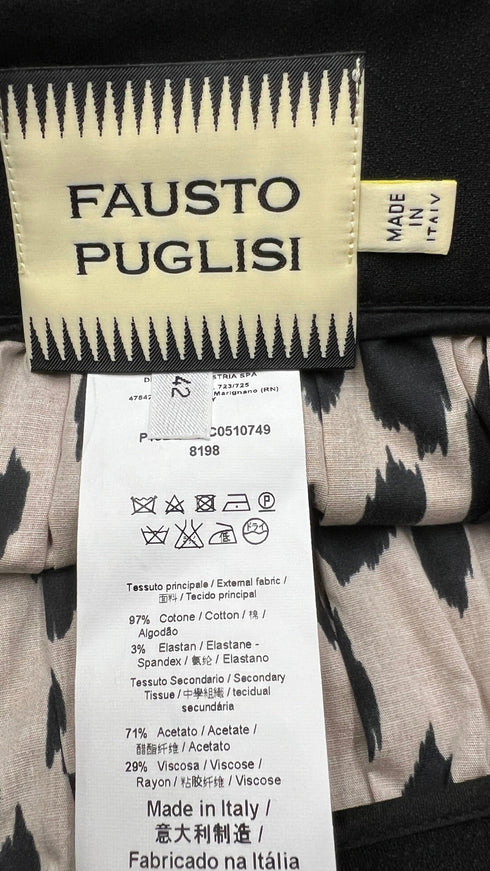 Gonna midi a pieghe animalier