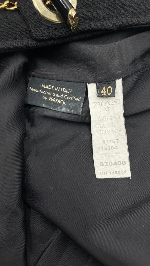 Gonna corta in crepe di lana