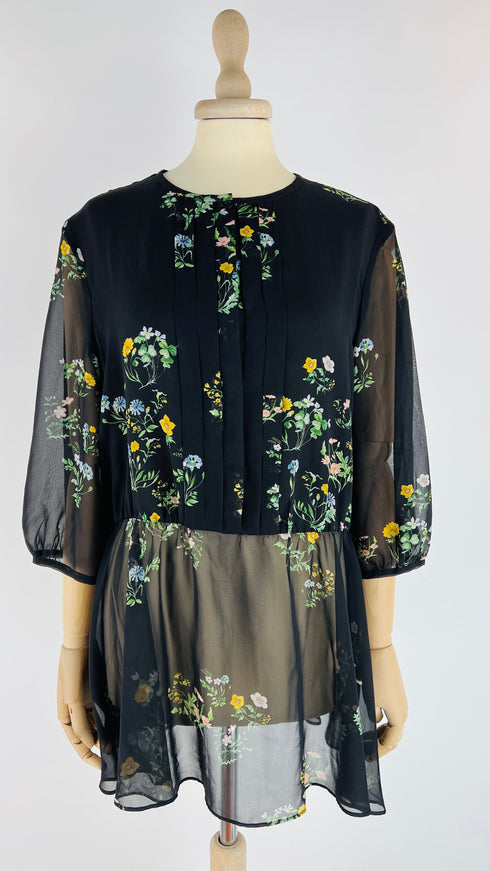 Blusa in seta a fiori