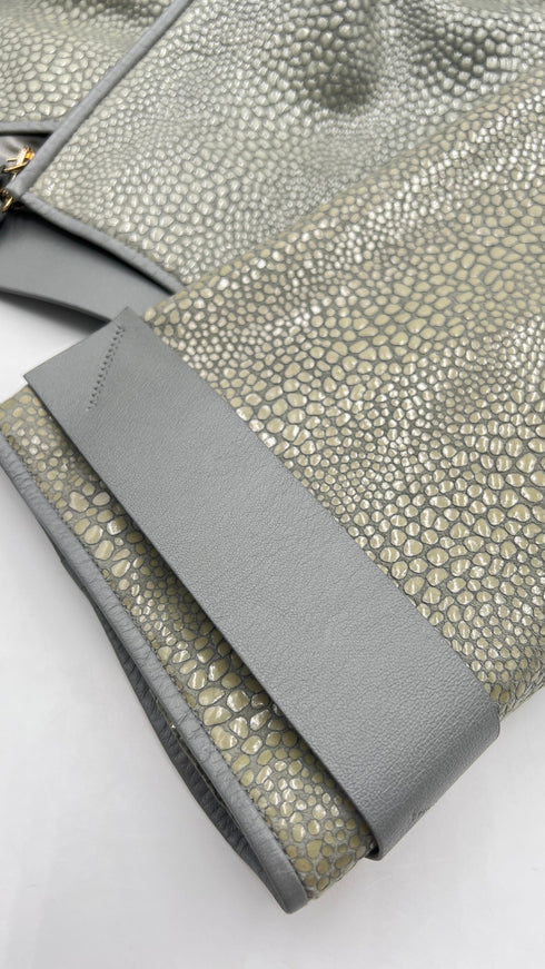 Giacca corta in pelle lavorata