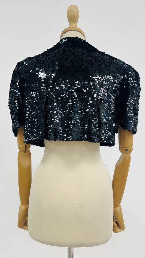 Bolero paillettes nere