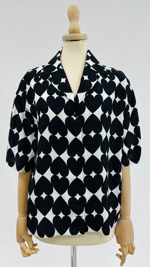 Camicia in seta a cuori