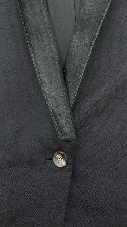 Blazer collo in cavallino