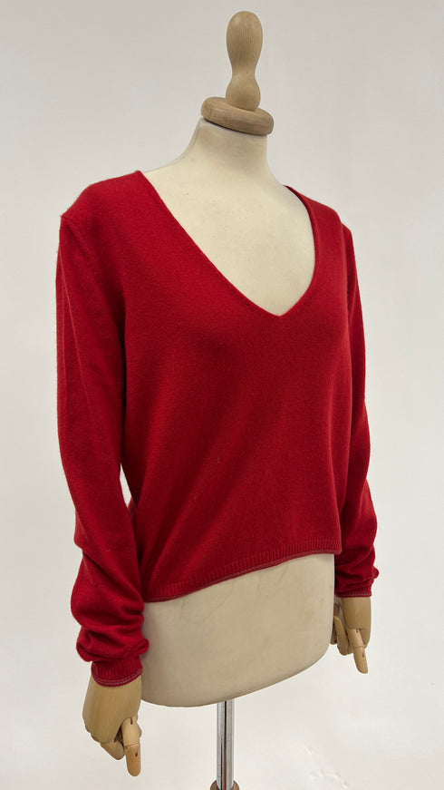 Maglia a V in cashmere